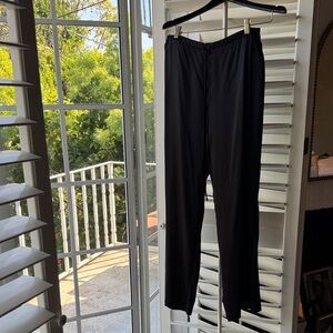 Zara Black silk Straight Leg Women's Pants